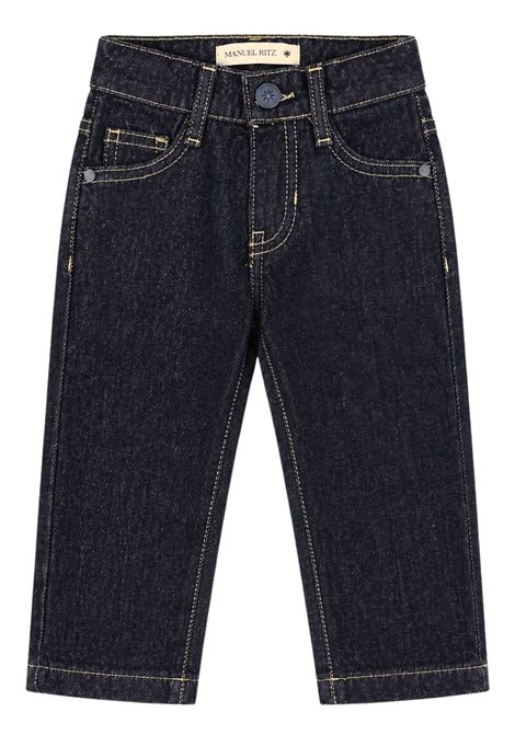 Jeans neonato nero in cotone Manuel Ritz | 4496NERO